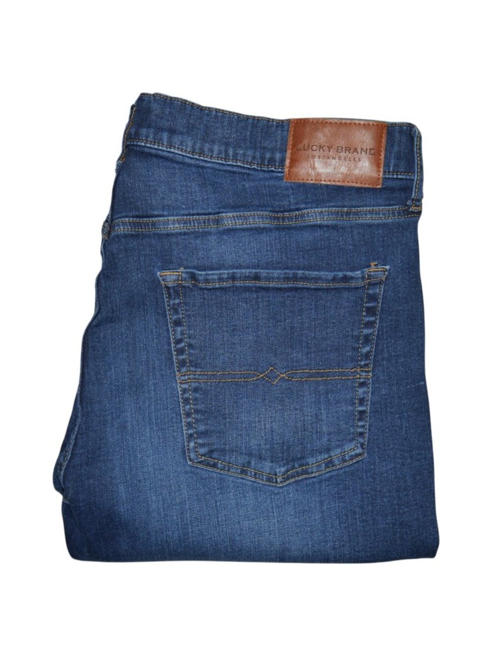 Lucky Brand 221 Straight Fit Jeans Men's Size 38x30 Stretch Dark Wash  Measures